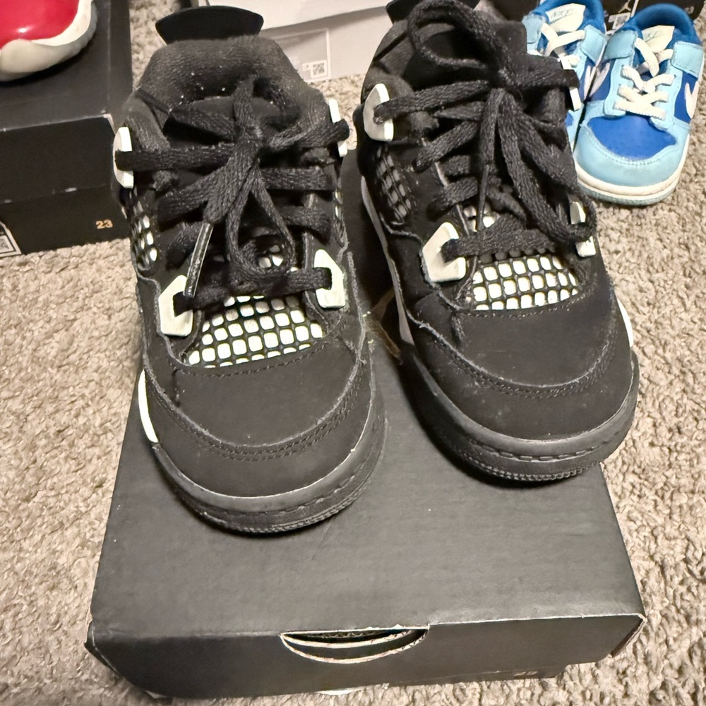 Jordan Kids Black and White Sneakers